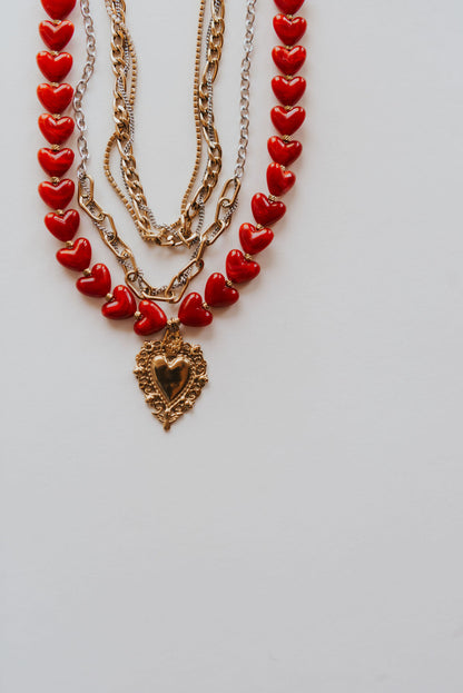 Scarlett Heart Statement Necklace