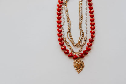 Scarlett Heart Statement Necklace