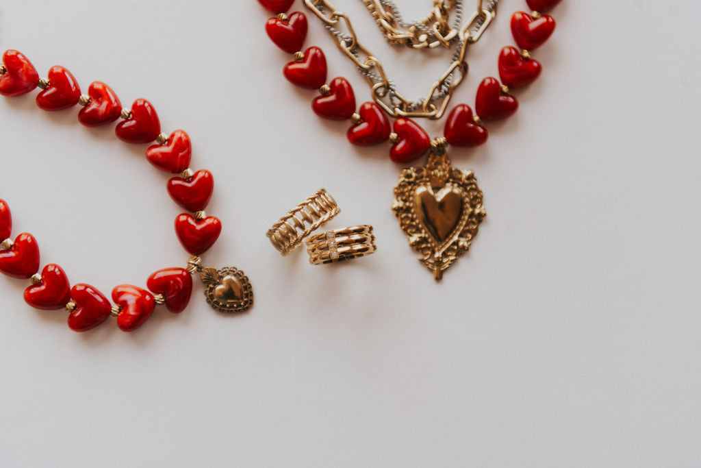 Scarlett Heart Statement Necklace