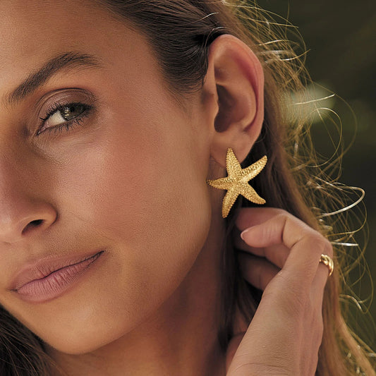 Golden Starlet Studs