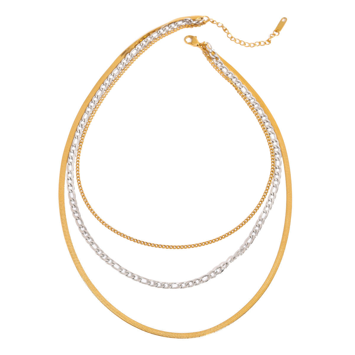 Mixed Aura Necklace Stack