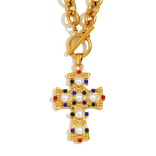 Chunky Revival Luxe Cross Necklace