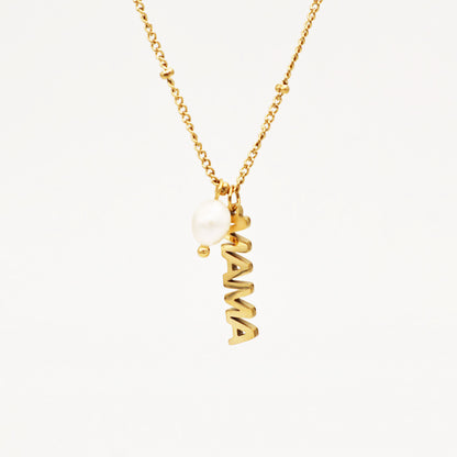 Golden Mama Pearl Necklace