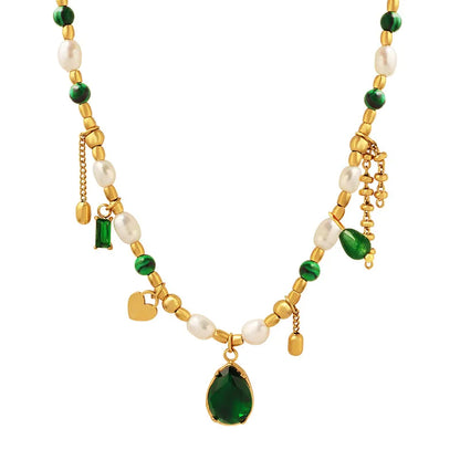 Emerald Charm Necklace