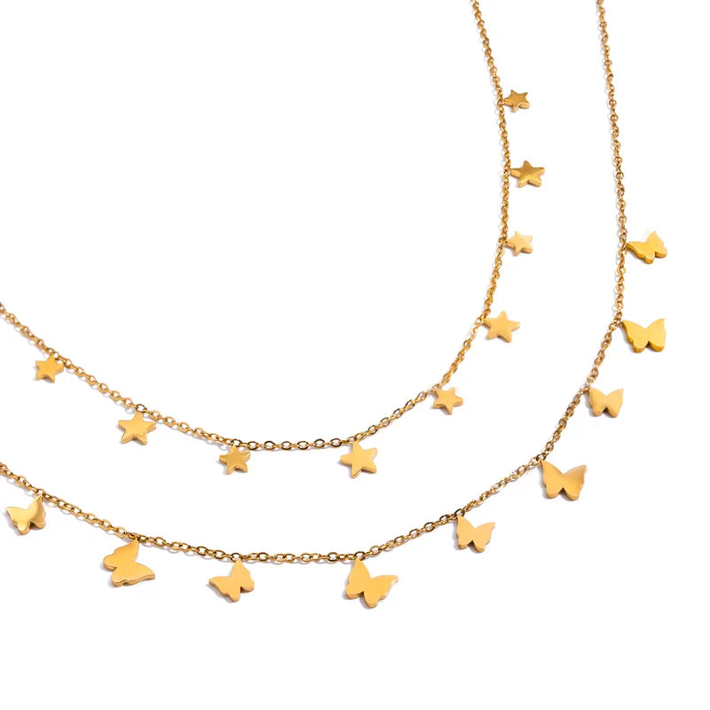 Charley Butterfly or Star Charm Necklace