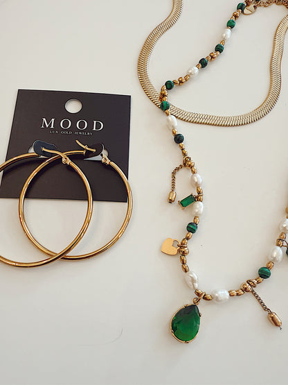 Emerald Charm Necklace