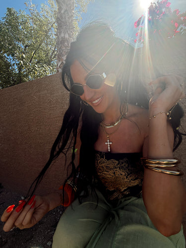 Rio Gem Cross Necklace