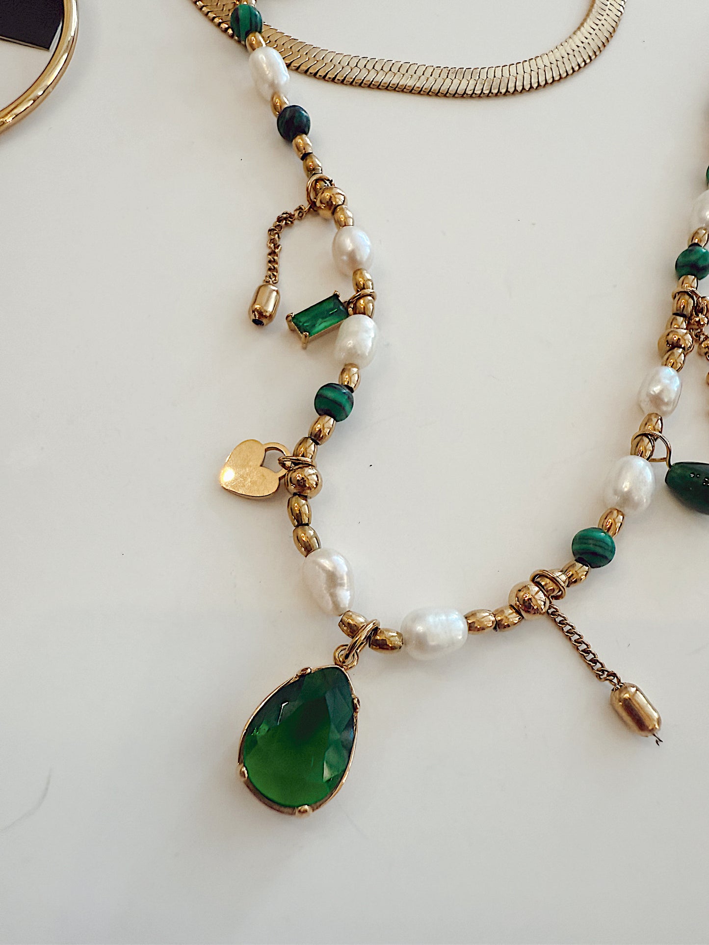Emerald Charm Necklace