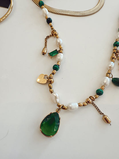 Emerald Charm Necklace