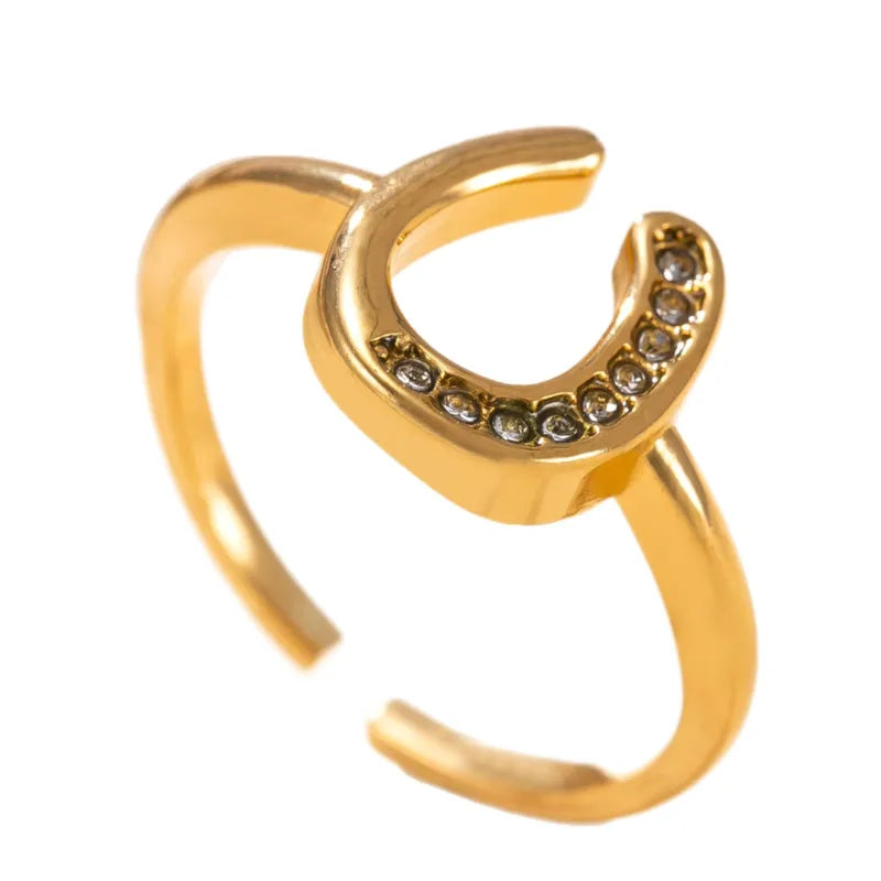 Colt Diamond Horseshoe Ring