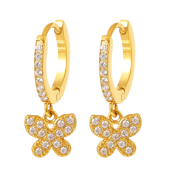 Butterfly Diamond Huggies