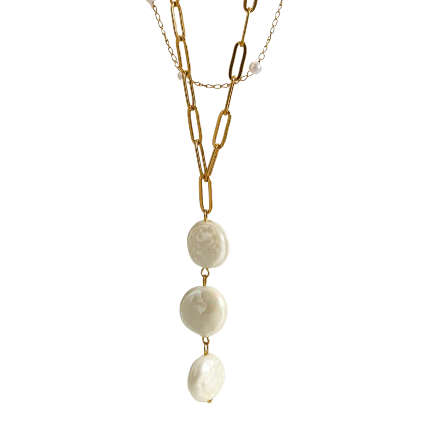 Pearl Drop Pre-Stack Necklace
