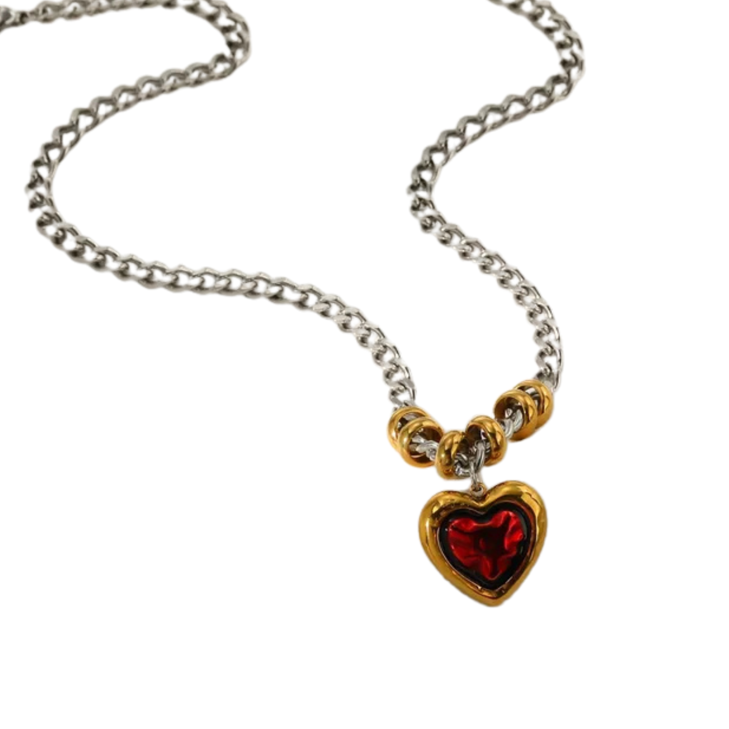 Bria Mixed Metals Heart Necklace