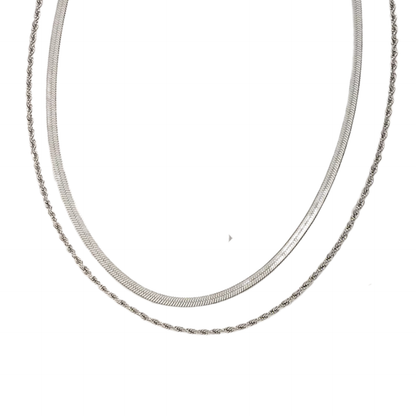 Pre-Stacked Henry Rope + Snake Chain Necklace