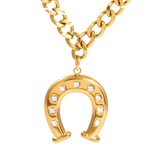 The Black Horse Shoe Necklace