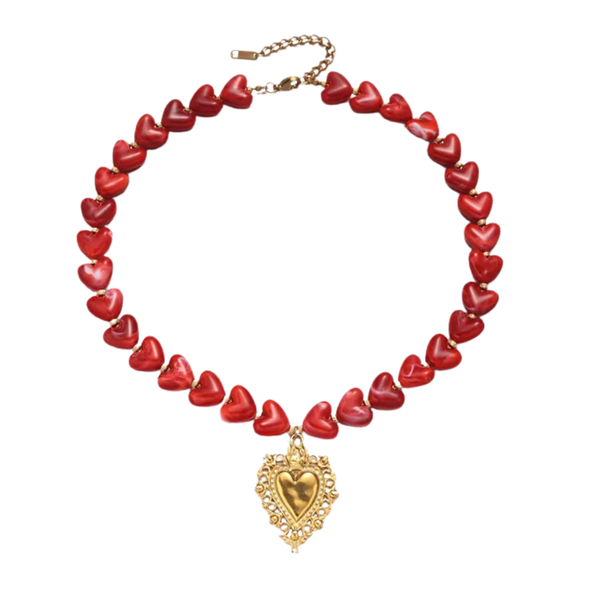 Scarlett Heart Statement Necklace