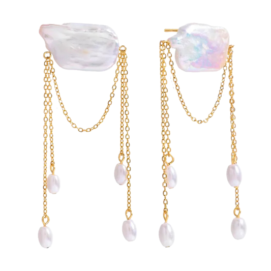 Oceanside Pearl Drop Earrings