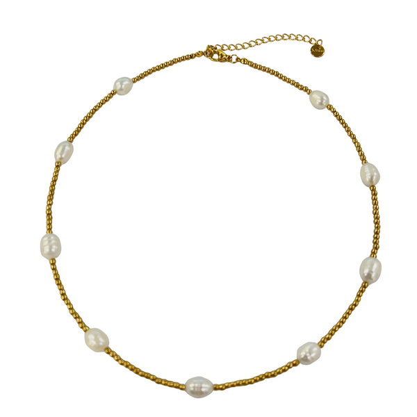 Sunkissed Drifter Pearl Necklace