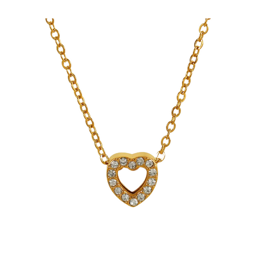 Dainty Diamond Heart Necklace
