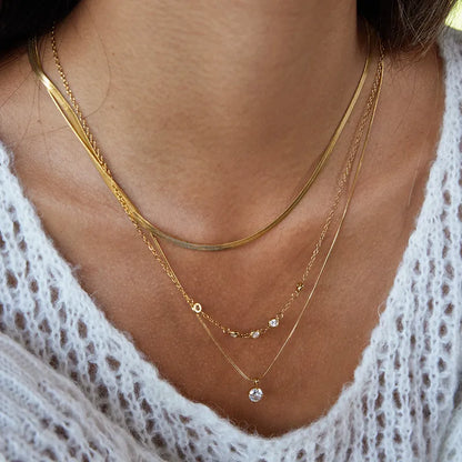 Hallie Triple Layer Necklace