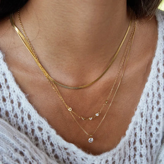 Hallie Triple Layer Necklace