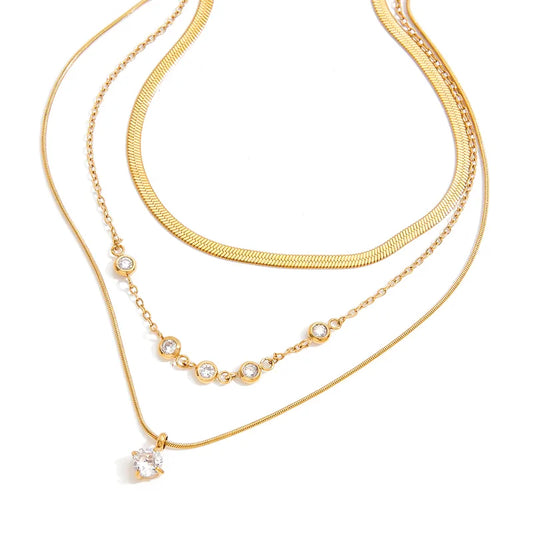 Hallie Triple Layer Necklace